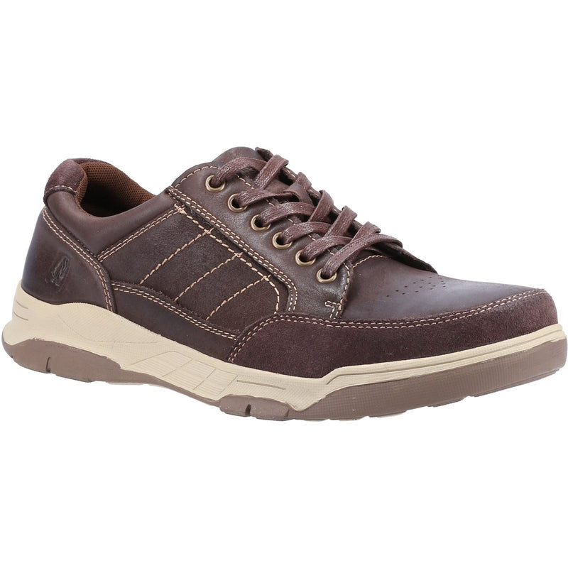 Hush Puppies Finley Leather Men's Coffee Lace-Up Shoes