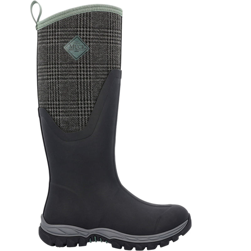 Muck Boots Arctic Sport II Tall Rubber Black/Plaid Wellington Boots