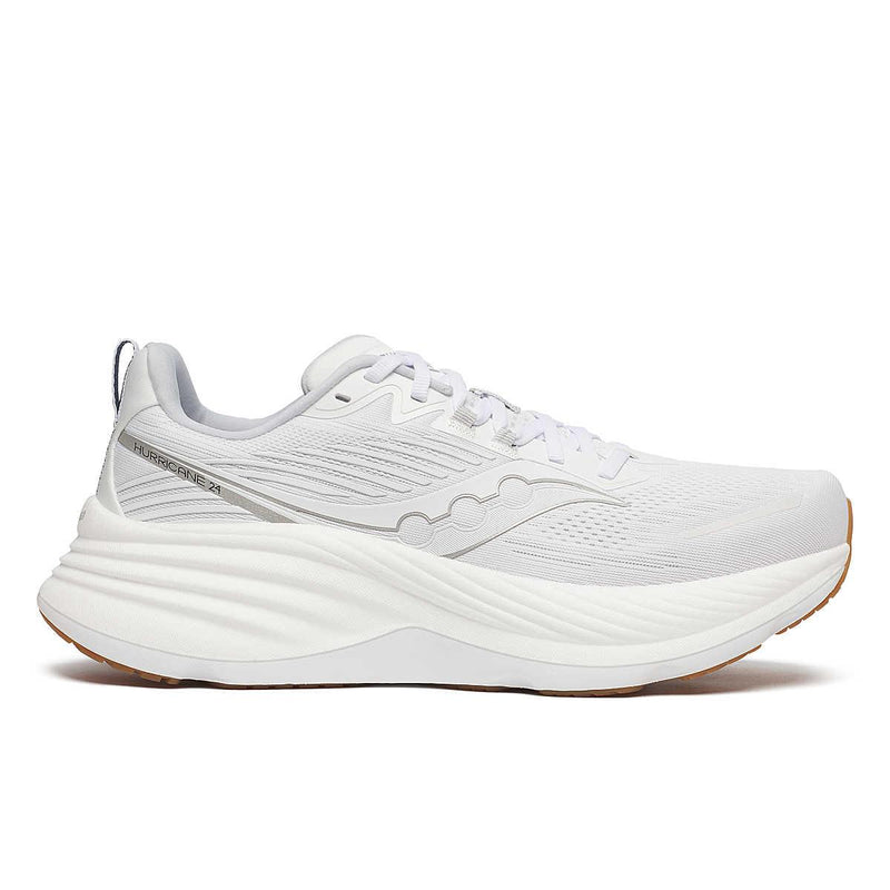 Saucony Hurricane 24 Men's White/Silver Trainers