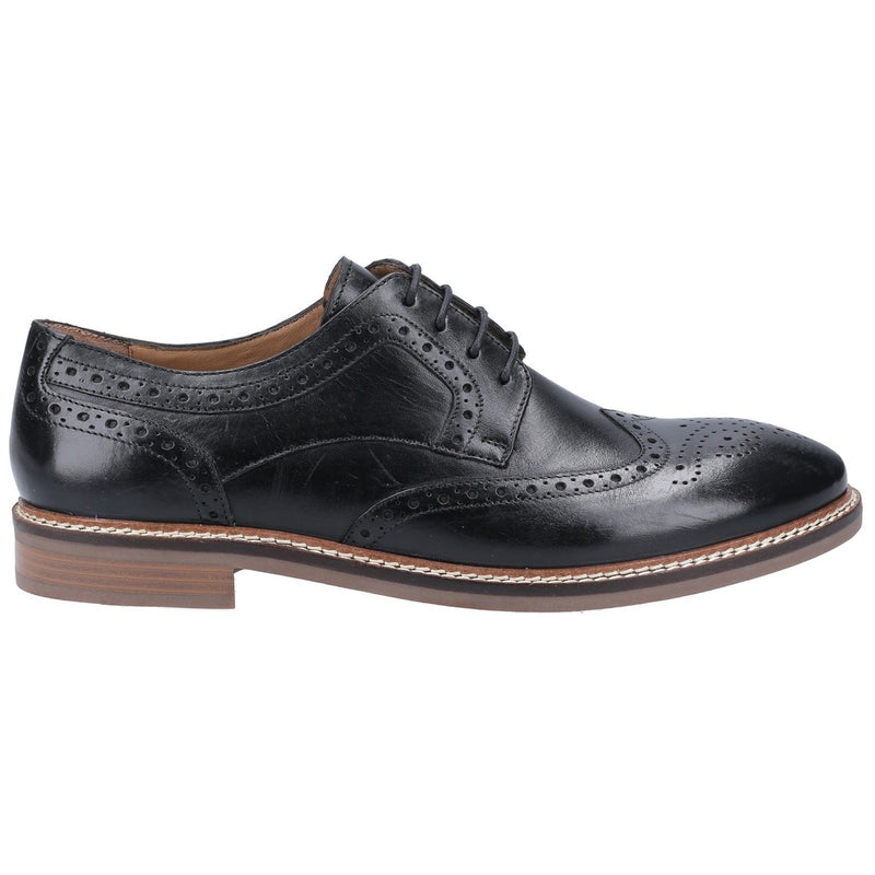 Hush Puppies Bryson Leather Men's Black Brogues Shoes