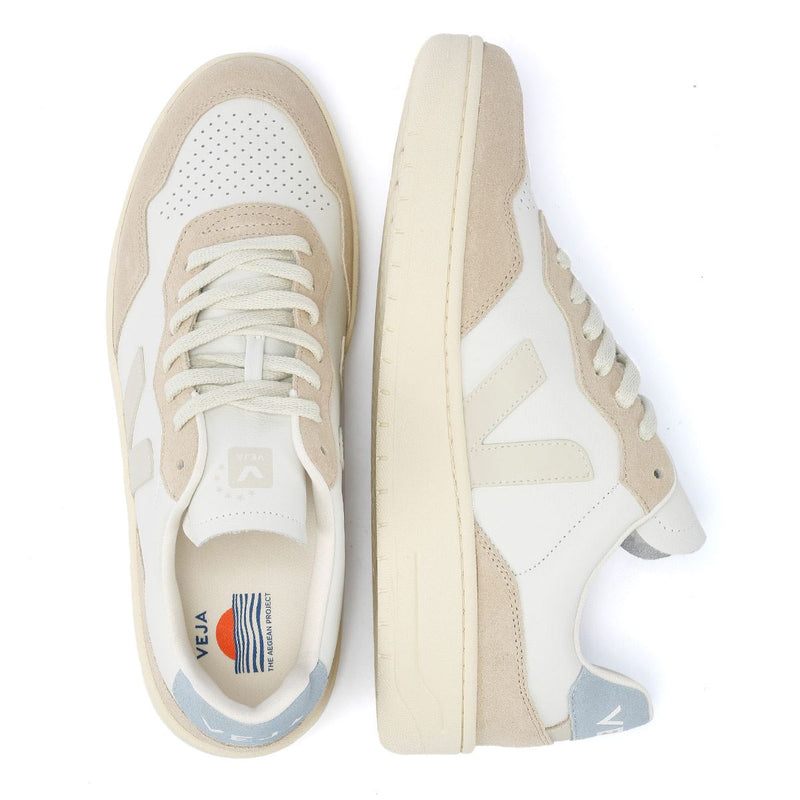 Veja V-90 Leather Men's White/Pierre/Steel Trainers