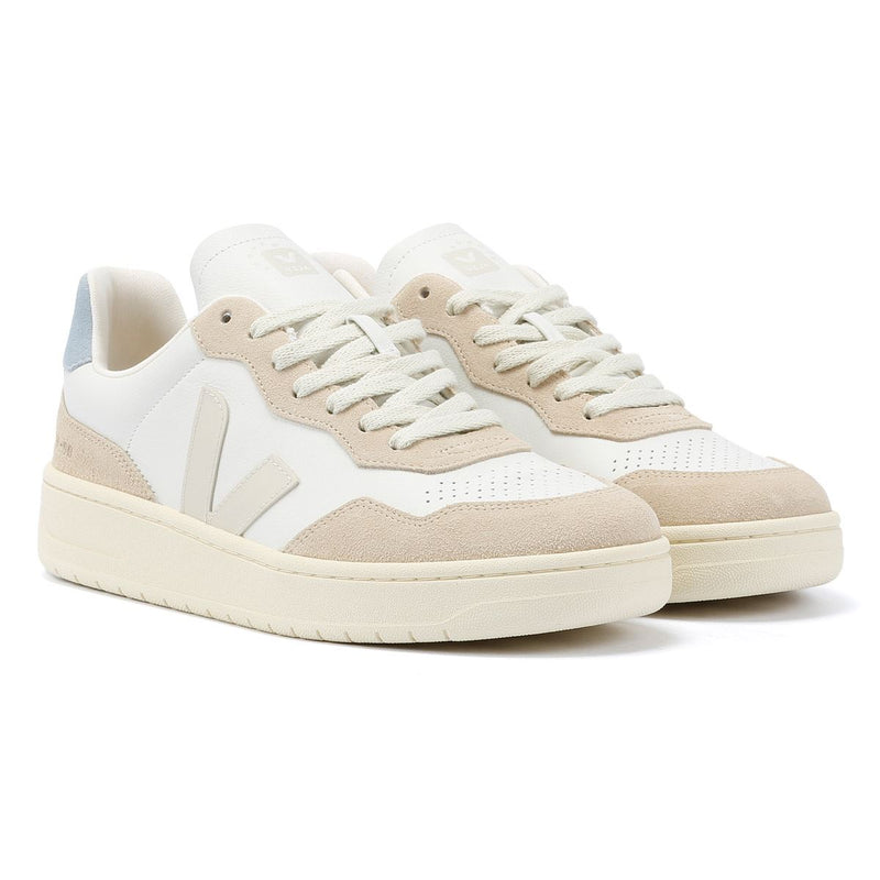 Veja V-90 Leather Men's White/Pierre/Steel Trainers