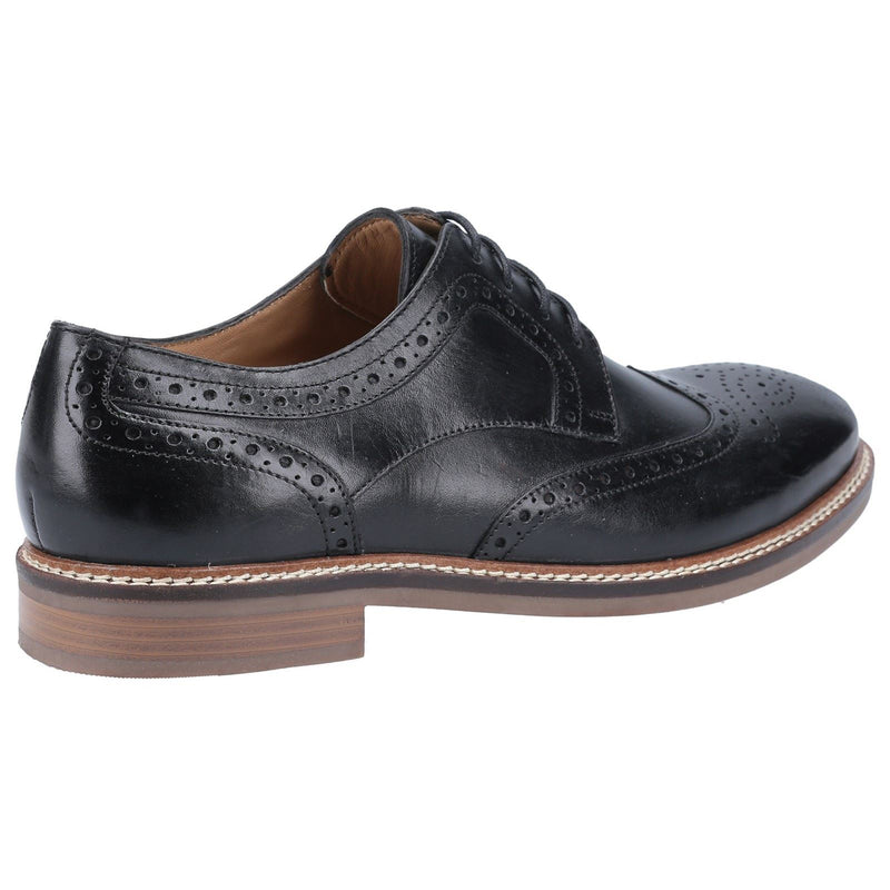 Hush Puppies Bryson Leather Men's Black Brogues Shoes