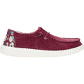 HEYDUDE Wendy Corduroy Leo Polyester Women's Burgundy Loafers