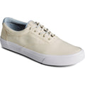 Sperry Striper II CVO SeaCycled Salt-Washed Twill Uppers Men's Ivory Trainers