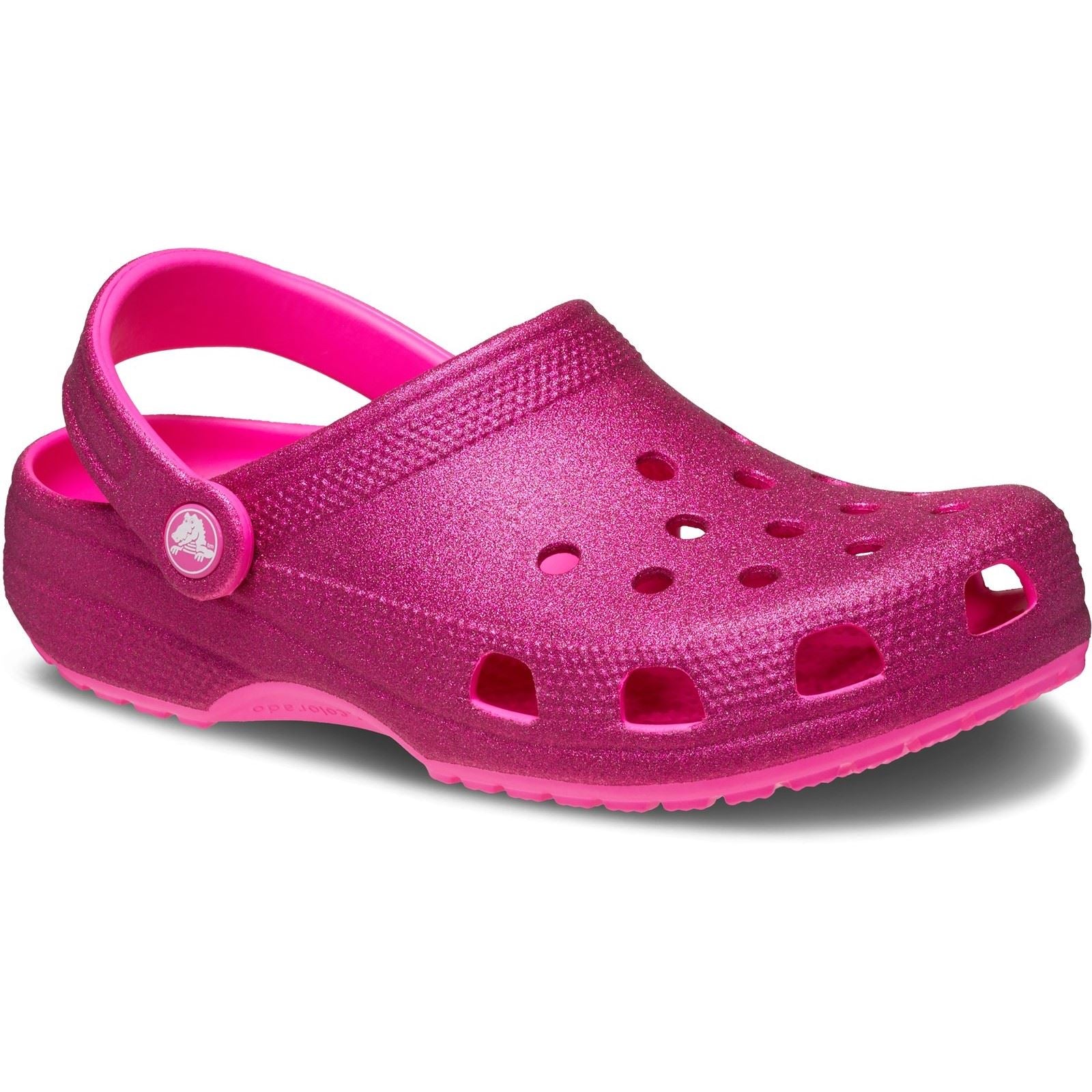 Crocs Classic Glitter Thermoplastic Pink Crush Clogs