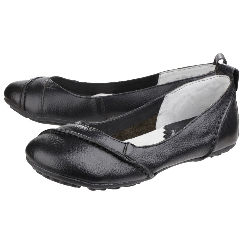 Hush Puppies Janessa Leather Women's Black Flats