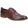 Base London Script Washed Leather Men's Brown Oxford Shoes