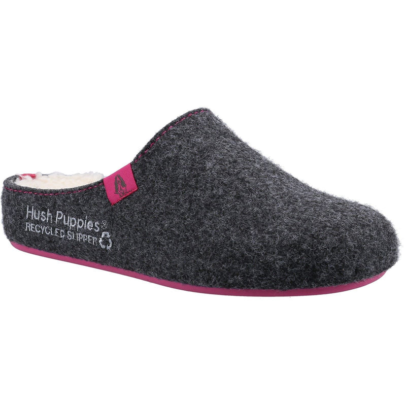 Hush Puppies The Good 90% Recycled RPET Polyester Women's Charcoal Slippers