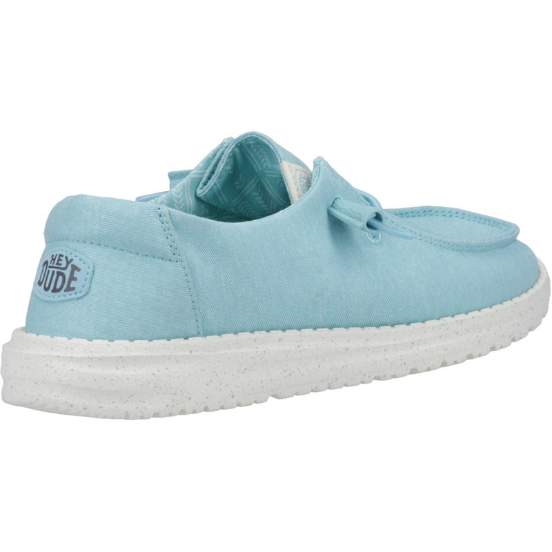 HEYDUDE Wendy Canvas 100% Cotton Women's Turquoise Loafers