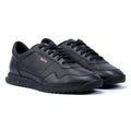 Boss Zayn Low Leather Men's Black/Gold Trainers