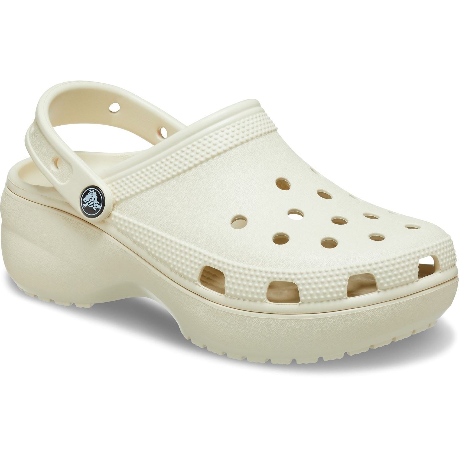 Crocs Classic Platform Thermoplastic Women's Bone Clogs