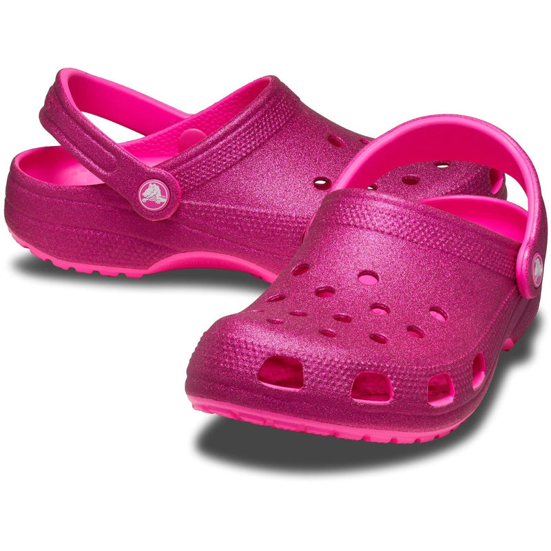 Crocs Classic Glitter Thermoplastic Pink Crush Clogs