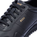 Boss Zayn Low Leather Men's Black/Gold Trainers