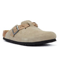 Birkenstock Boston Braided Women's Taupe Suede Clogs