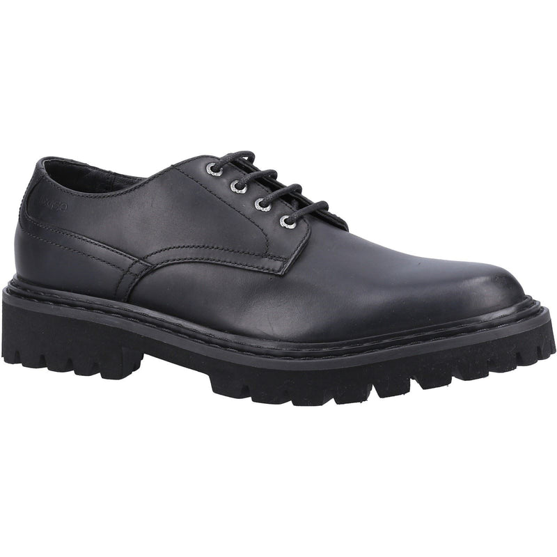 Base London Wick Leather Men's Black Lace-Up Shoes