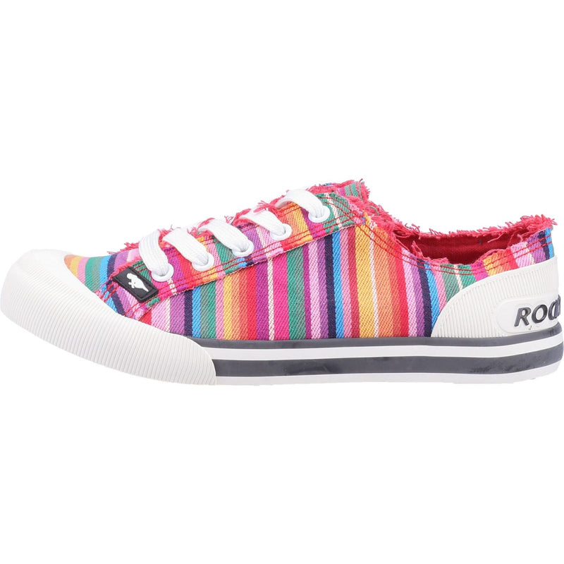 Rocket Dog Jazzin Eden Stripe Cotton Women's Red Multi Trainers