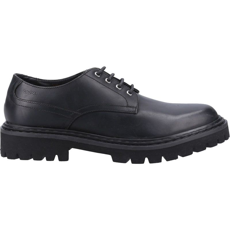 Base London Wick Leather Men's Black Lace-Up Shoes