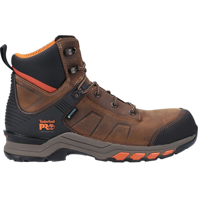 Timberland Pro Hypercharge Work Leather Brown/Orange Safety Boots