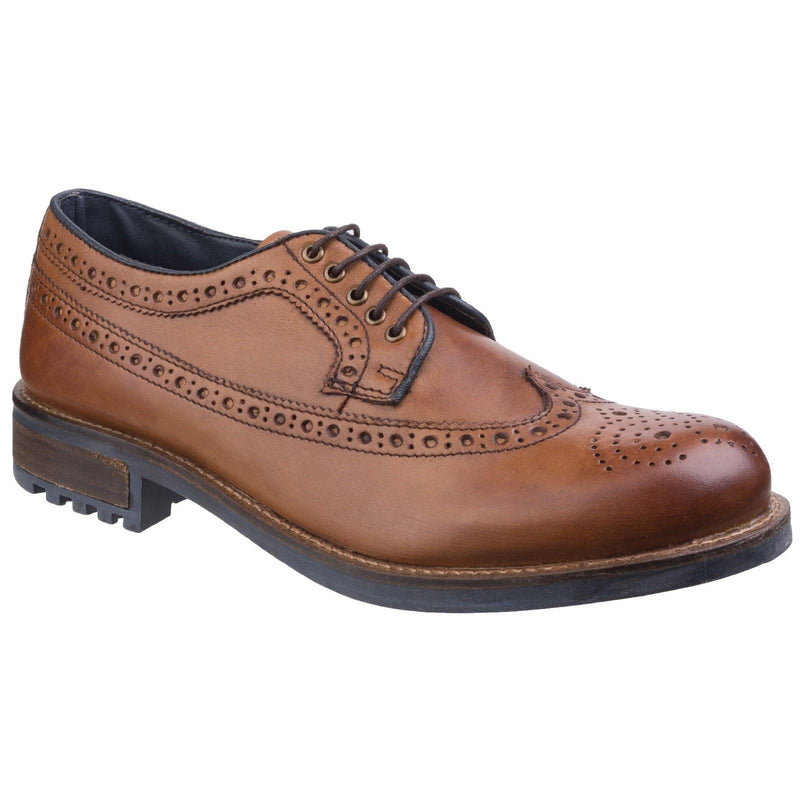 Cotswold Poplar Leather Men's Tan Brogues Shoes