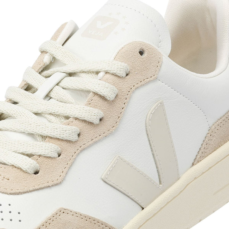 Veja V-90 Leather Men's White/Pierre/Steel Trainers