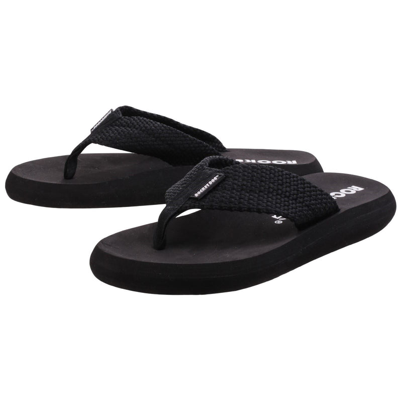 Rocket Dog Sunset Webbing Women's Black Flip Flops