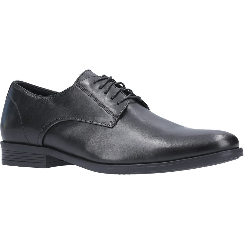 Hush Puppies Oscar Clean Toe Leather Men's Black Lace-Up Shoes