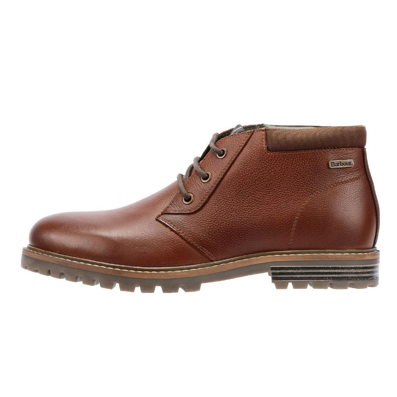 Barbour Boulder Leather Men's Teak Boots