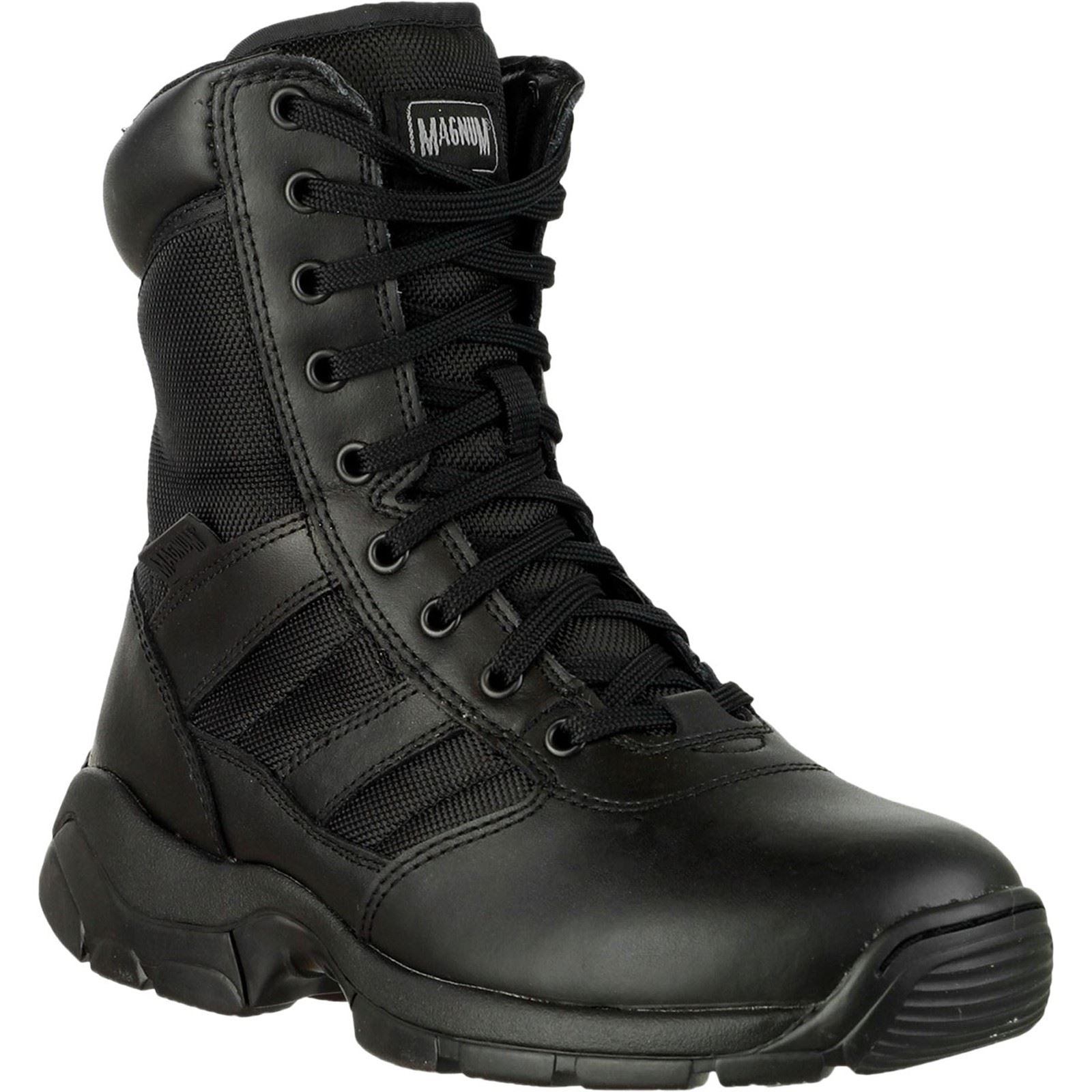 Magnum Panther 8.0 Side-Zip Leather/Nylon Black Safety Boots