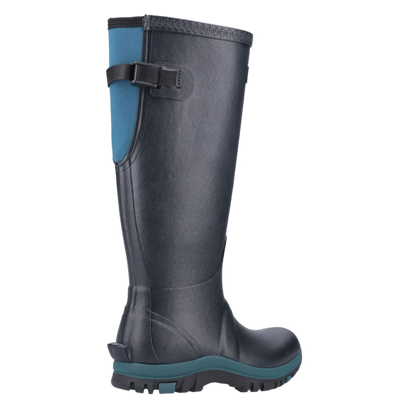 Cotswold Realm Rubber Navy/Teal Wellington Boots