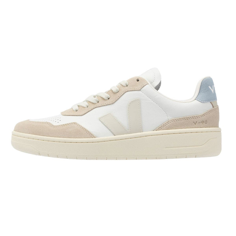 Veja V-90 Leather Men's White/Pierre/Steel Trainers