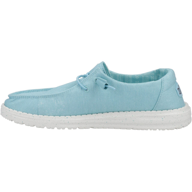 HEYDUDE Wendy Canvas 100% Cotton Women's Turquoise Loafers