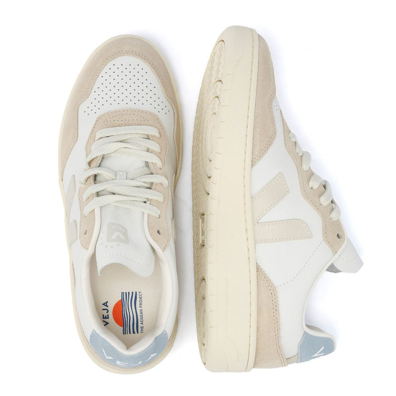 Veja V-90 Leather Women's White/Pierre/Steel Trainers