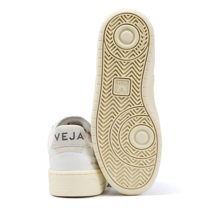 Veja V-90 Leather Women's White/Natural Trainers