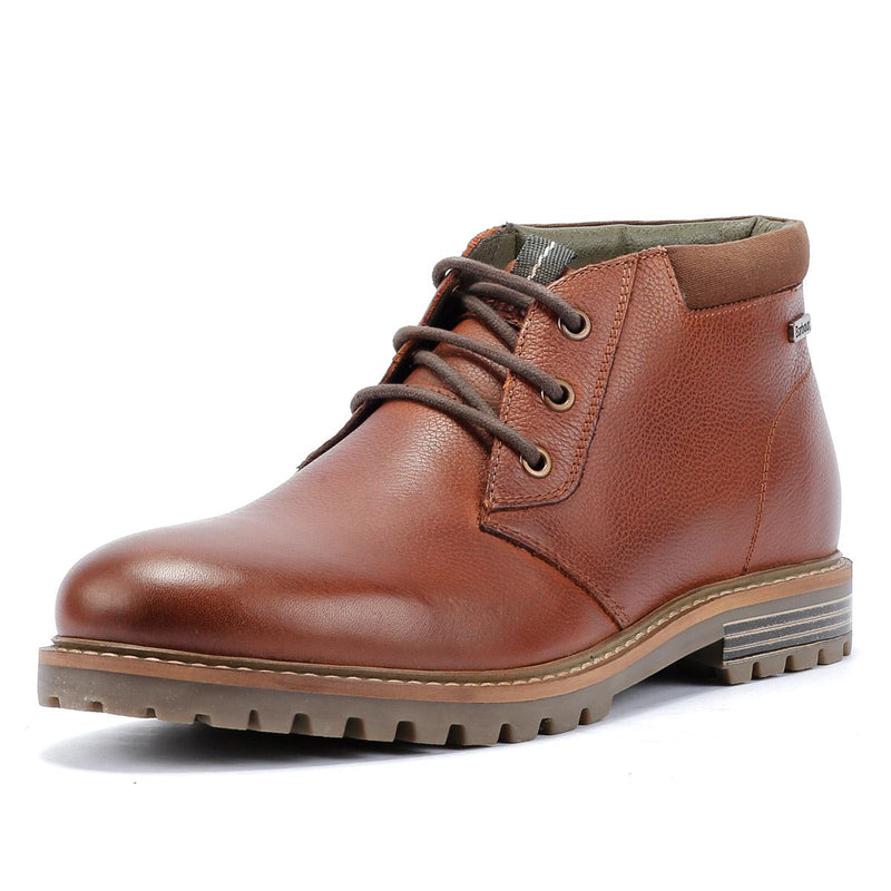 Barbour Boulder Leather Men's Teak Boots