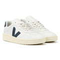 Veja V-90 Leather Men's White/Navy Trainers