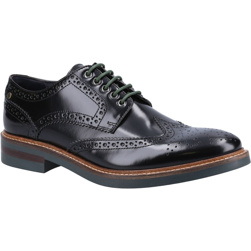 Base London Woburn Leather Men's Black Brogues Shoes