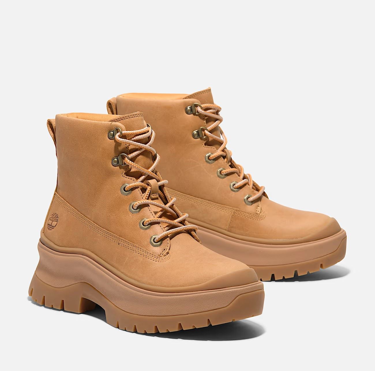 Timberland Roxie Lane Mid Lace Leather Women's Wheat Boots