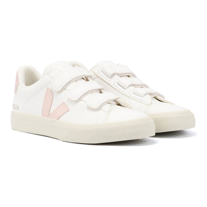 Veja Recife Leather Women's White/Pink Trainers