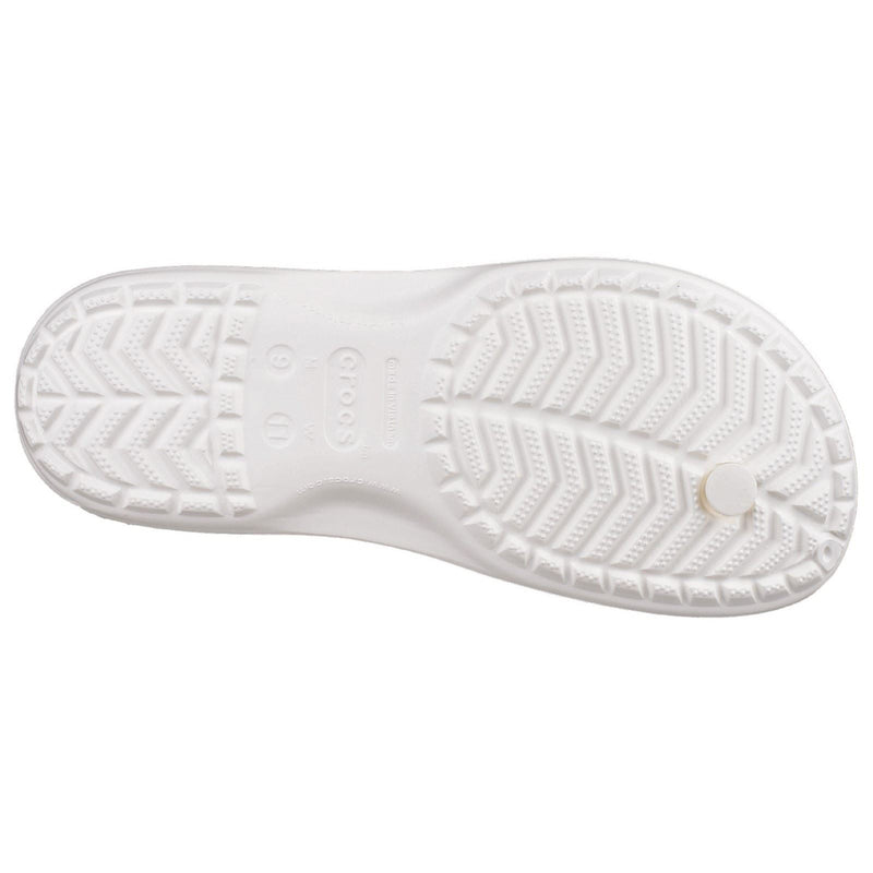 Crocs Crocband Flip Croslite Rubber White Slippers