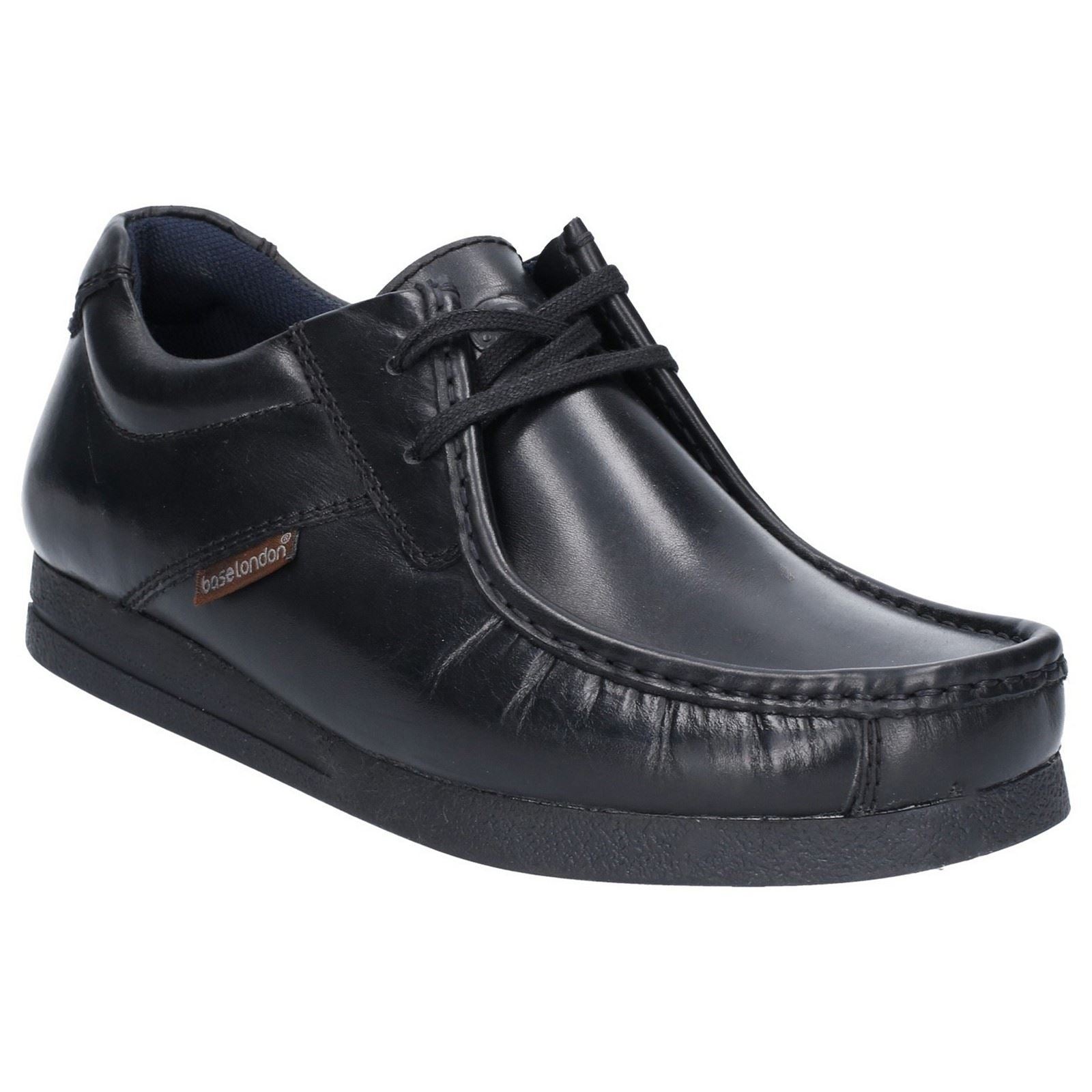 Base London Event Leather Men's Black Lace-Up Shoes