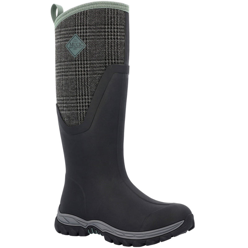 Muck Boots Arctic Sport II Tall Rubber Black/Plaid Wellington Boots