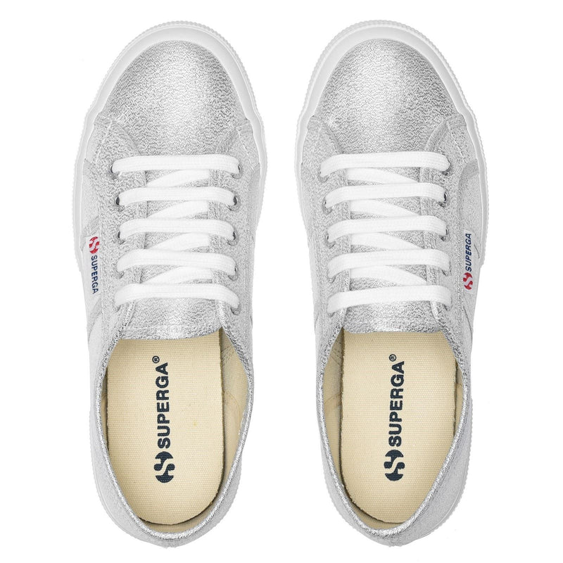 Superga 2750 Lamew Polyester Women's Grey Silver Trainers