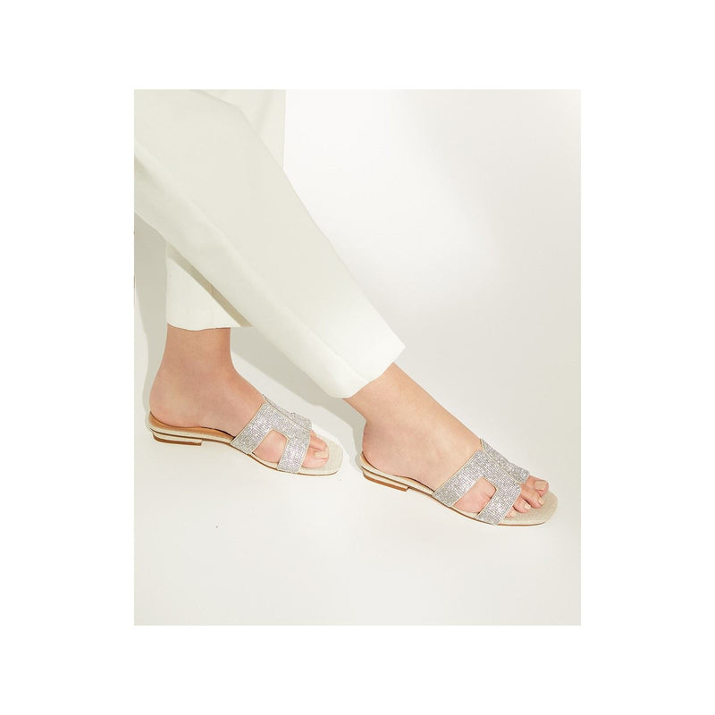 Dune Loupe Synthetic Women's Silver Sandals