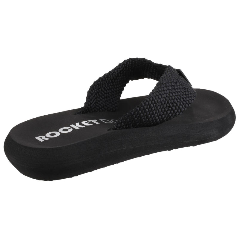 Rocket Dog Sunset Webbing Women's Black Flip Flops