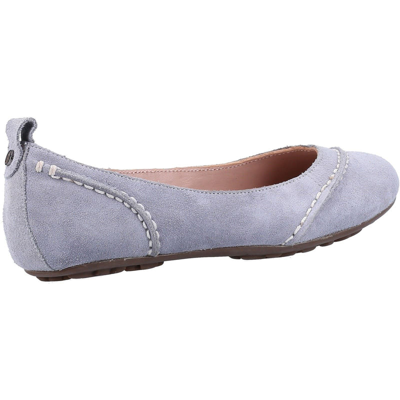 Hush Puppies Janessa Leather Women's Dusky Blue Flats