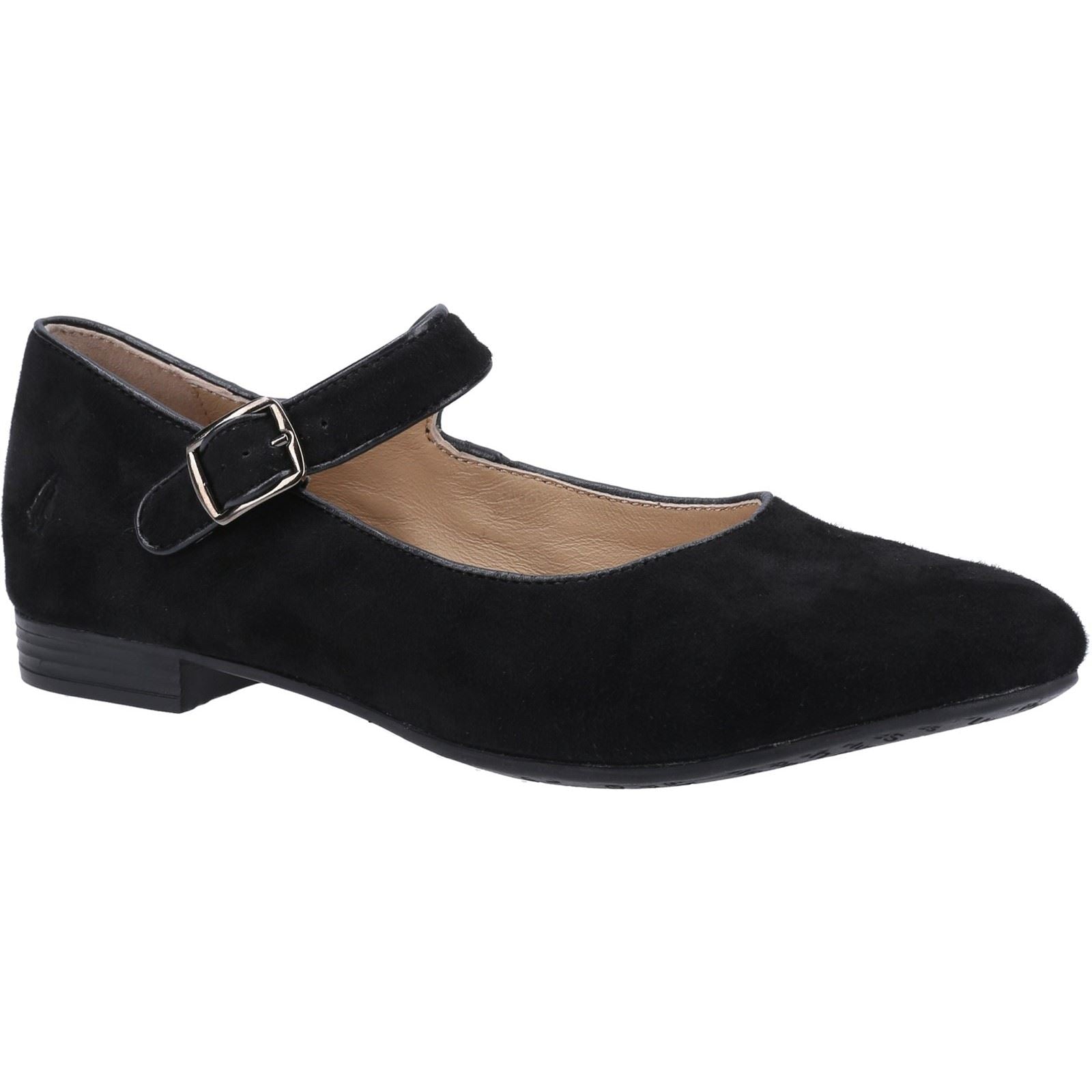 Hush Puppies Melissa Strap Suede Women's Black Flats