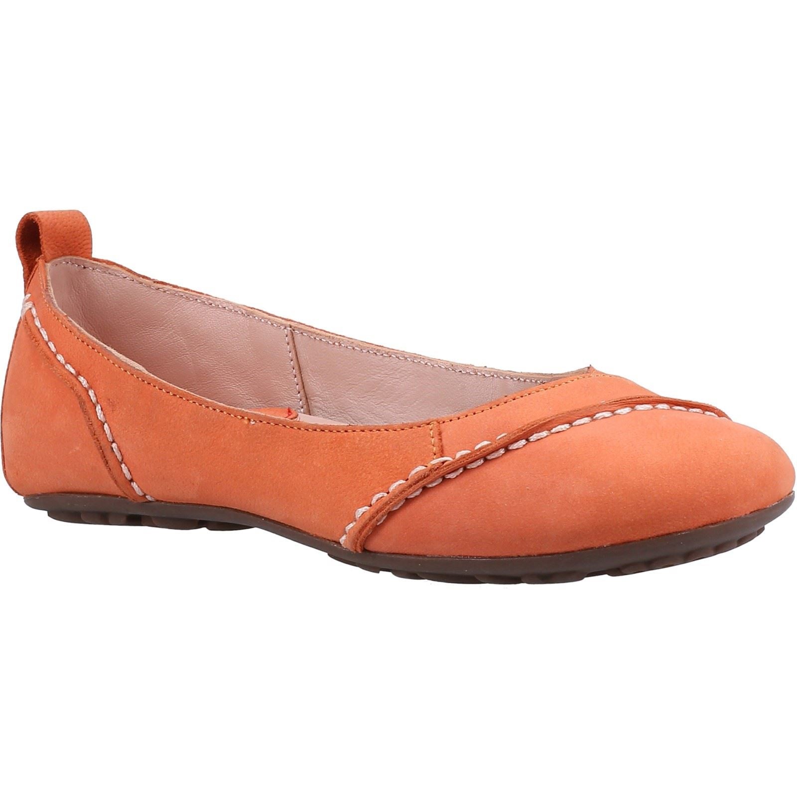 Hush Puppies Janessa Leather Women's Coral Flats