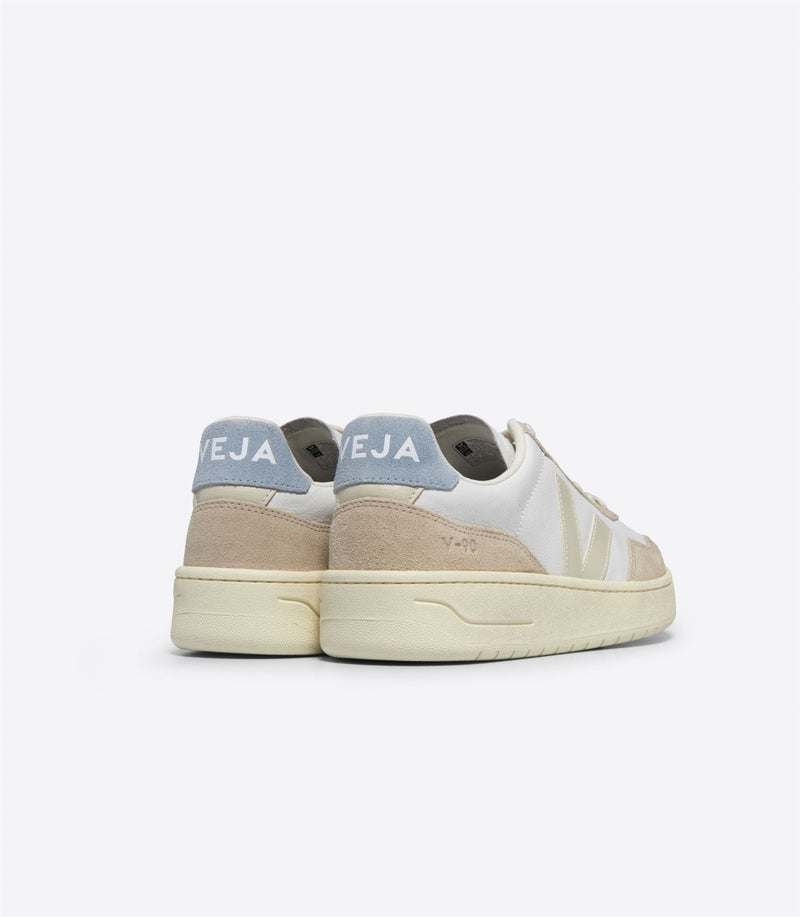 Veja V-90 Leather Men's White/Pierre/Steel Trainers