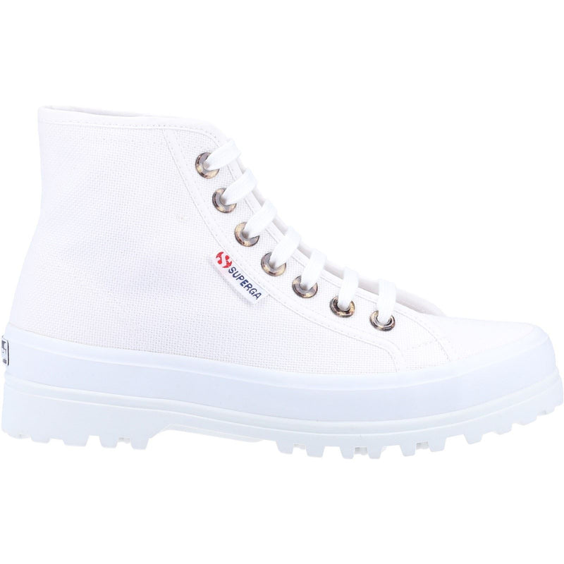 Superga 2341 Alpina Resin Eyelets 100% Cotton Women's White Boots